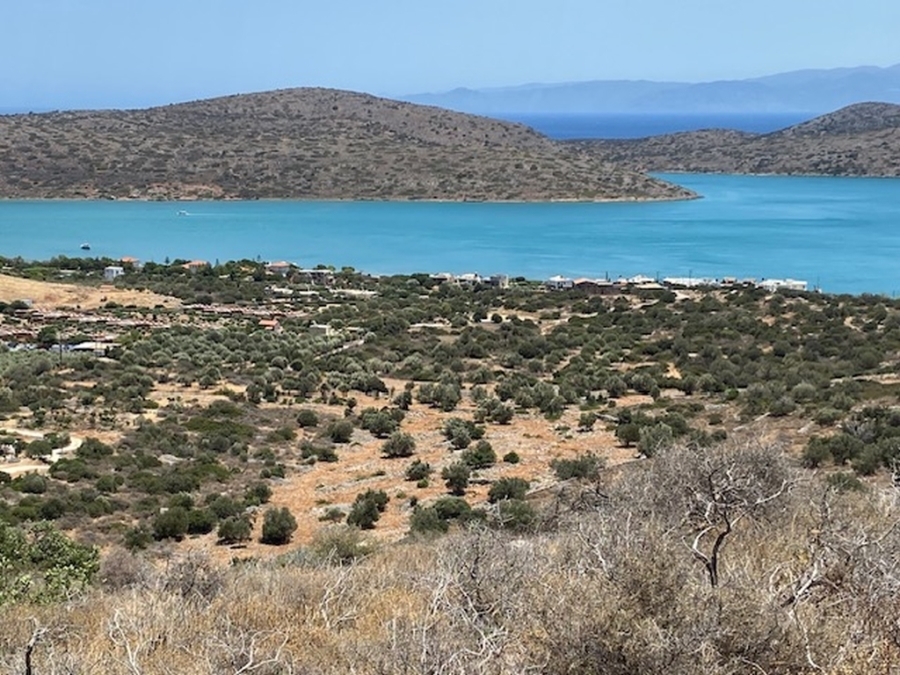 Building land for sale with licenses and sea view near Elounda 