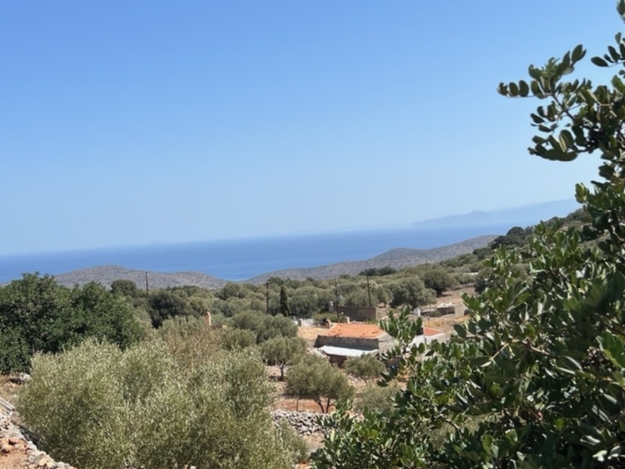 Land with panoramic sea view close to Elounda 