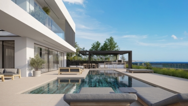 Luxury 5 bed villa under construction for sale in Chersonissos of Heraklion 
