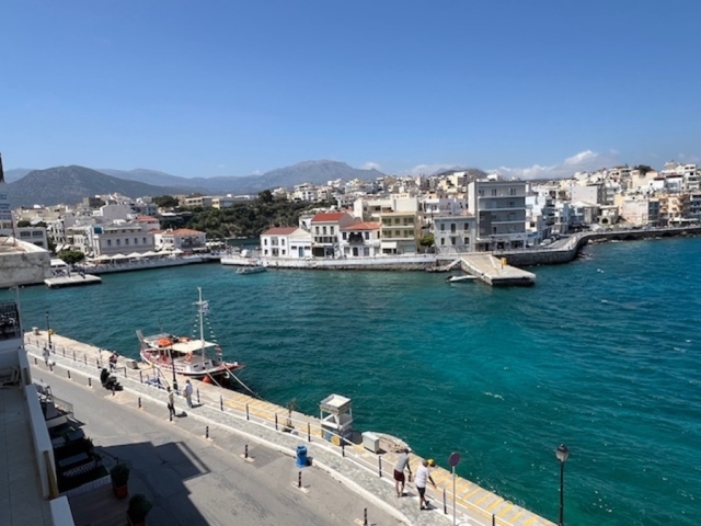 A wonderful modern apartment with amazing view to  the port of  Agios Nikolaos for sale 