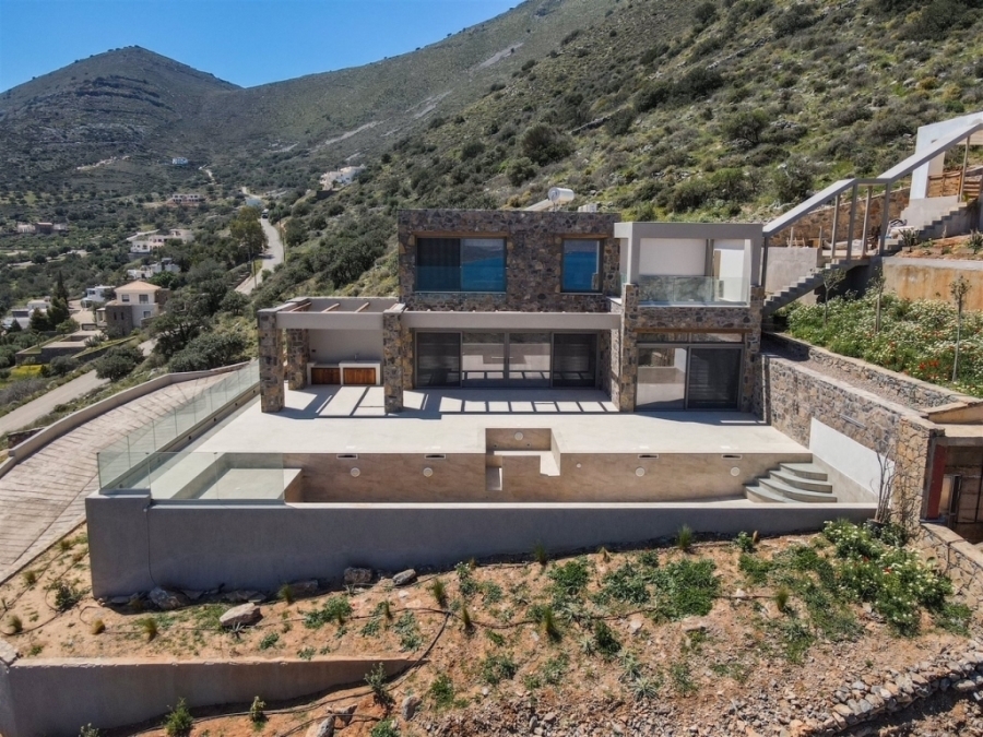 New built villa with panoramic sea view to Elounda Bay 