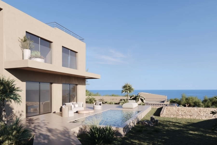 Villa under construction with pool for sale in Amoudara, Aghios Nikolaos 