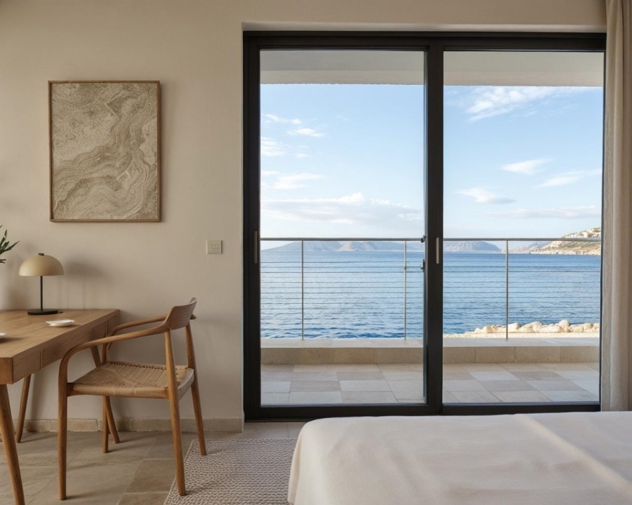 Under constructrion ground floor apartment with sea view for sale 