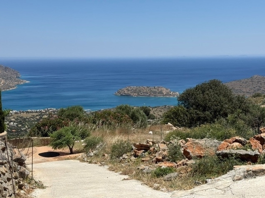 Plot of 1.129 m² with sea and Spinalonga views for sale in Chavgas, Elounda 
