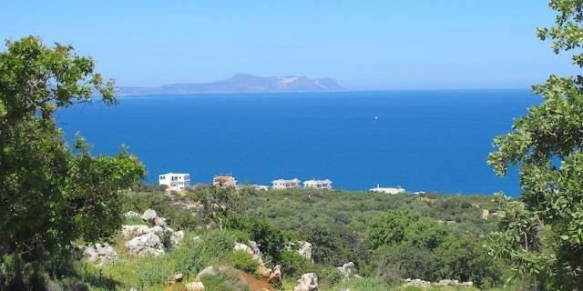 A buildable plot for sale close to Rethymno with sea views 