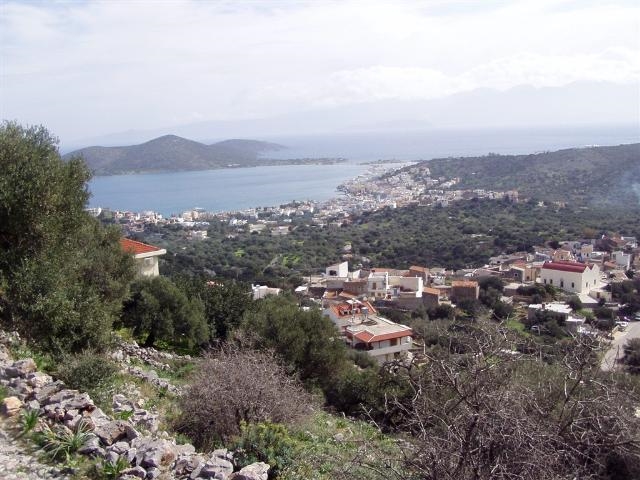 Plot with sea view for sale in Pano Chorio, Elounda 