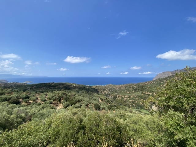Buildable land for sale near Sitia with panoramic sea view 